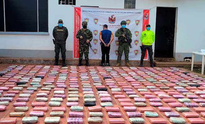 Un capturado y estupefacientes incautados