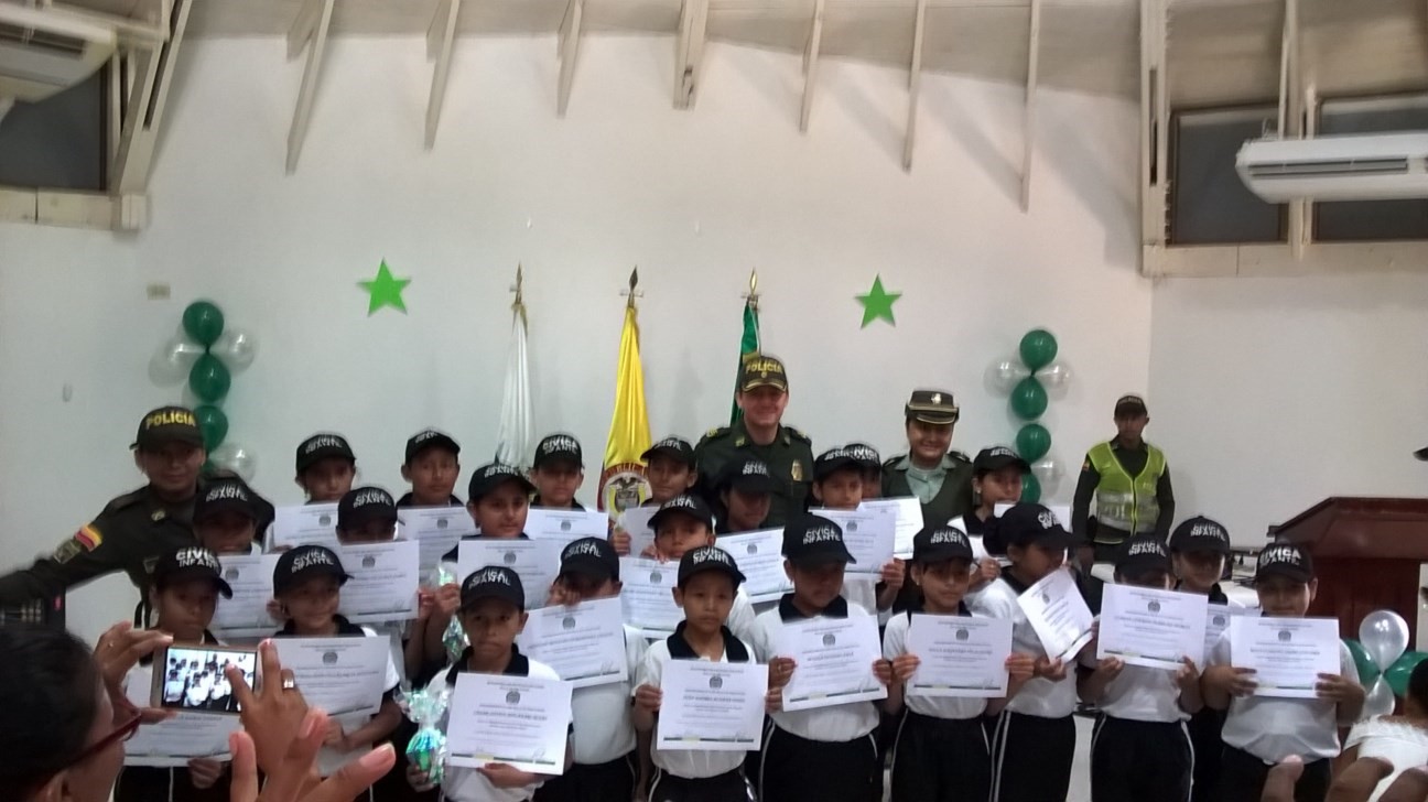 Los 30 pequeños hacen parte del programa policía cívica infantil 
