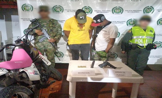 Capturados por porte ilegal de armas