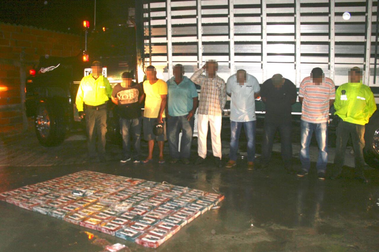 Siete personas capturadas por la fabricación, tráfico y porte de estupefacientes .