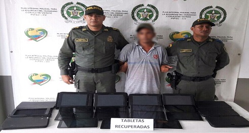 Los equipos electrónicos habían sido hurtados de la institución educativa del barrio la estrella de Buenavista