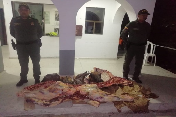 Policía incauta carne producto de abigeato