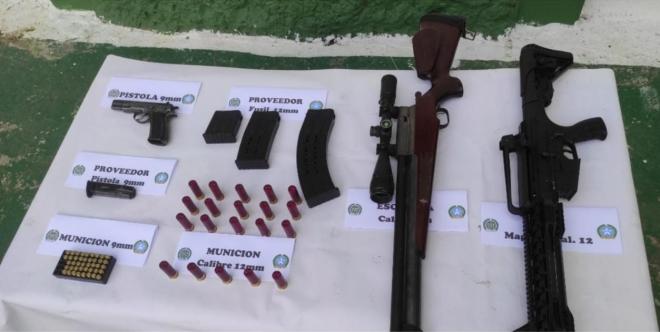 arma de fuego incautada