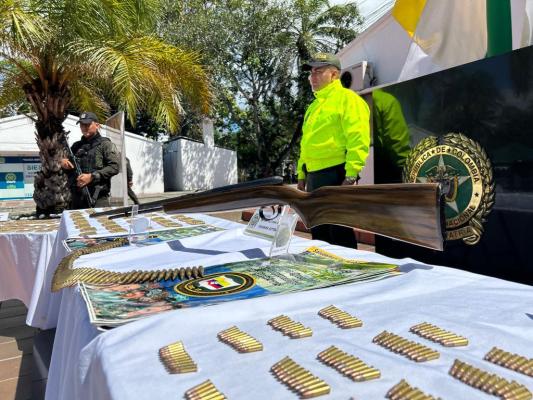 Policía Metropolitana de Neiva incauta gran cantidad de material de guerra