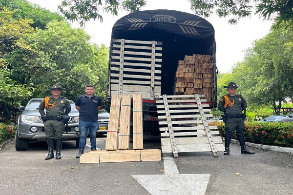 Dos Policías y funcionario de la CAM con la incautación de 6 metros cúbicos de madera de la especie Gomo