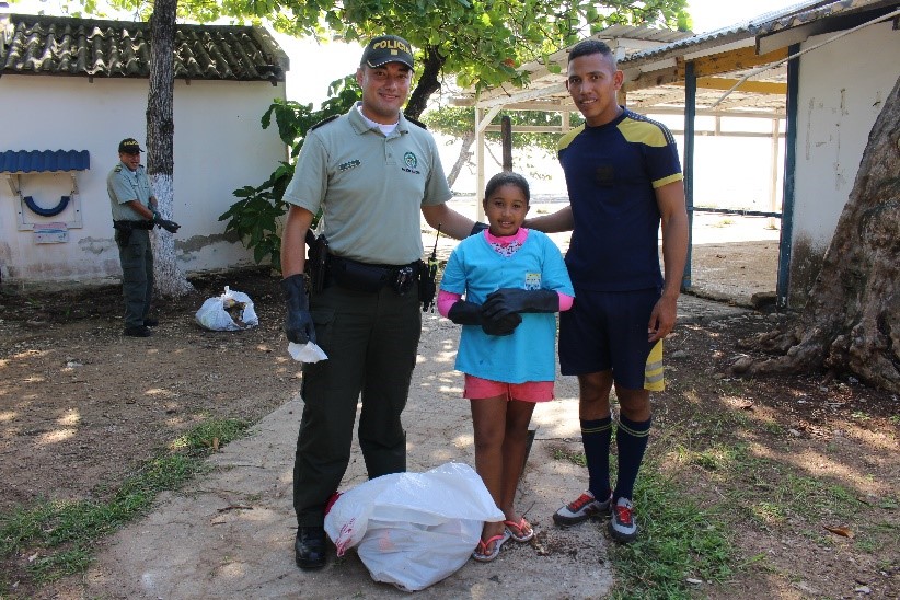 Voluntarios, Policía Nacional y demás fuerzas participaron en la actividad