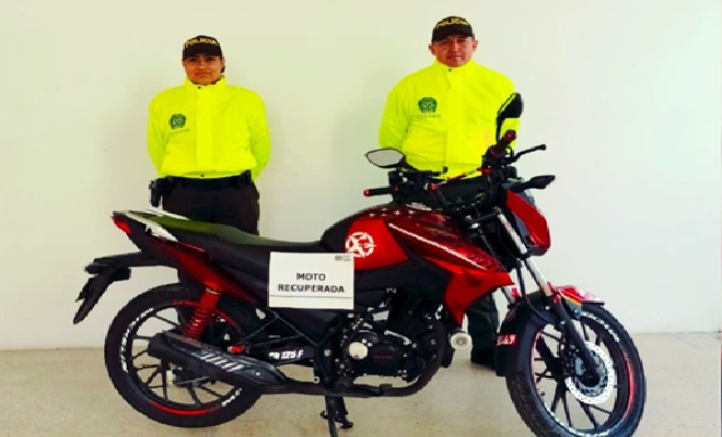 Recuperación de una motocicleta que pretendían sacar del municipio 