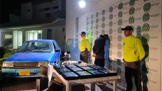 Elementos recuperados en Boyacá