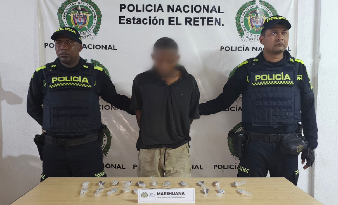 Le encontraron 22 bolsas plásticas con estupefacientes