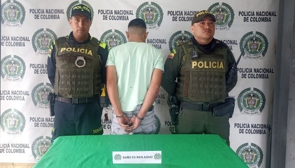 Capturado en Armenia por el delito de daño en bien ajeno 