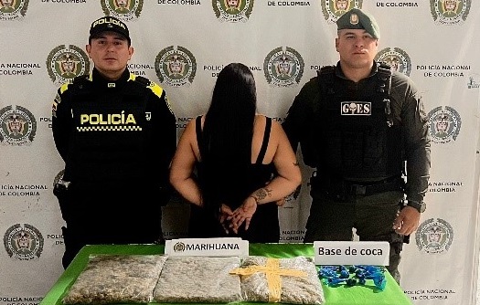 Capturada en Quimbaya con estupefacientes 
