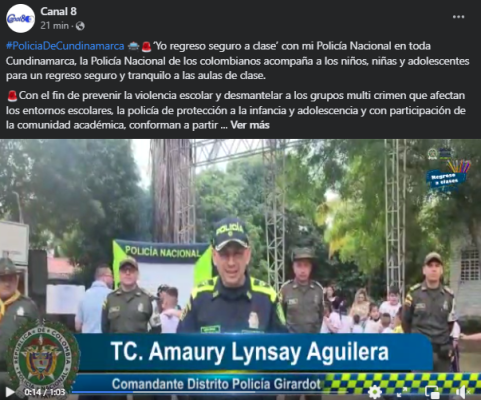 ‘Yo regreso seguro a clase’ con mi Policía Nacional'