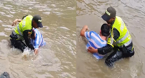 RESCATE EN ARAUCA POLICIA INCAUTA Y SALVA VIDA